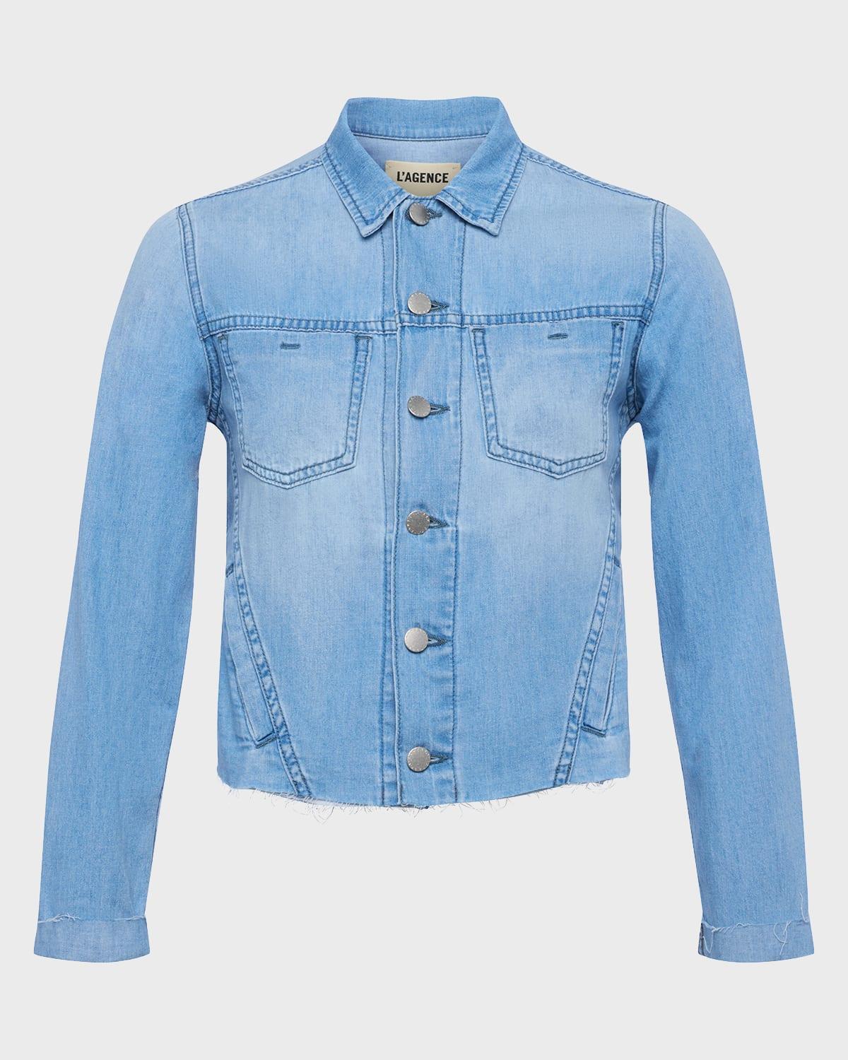 Janelle Slim Raw Denim Jacket Product Image