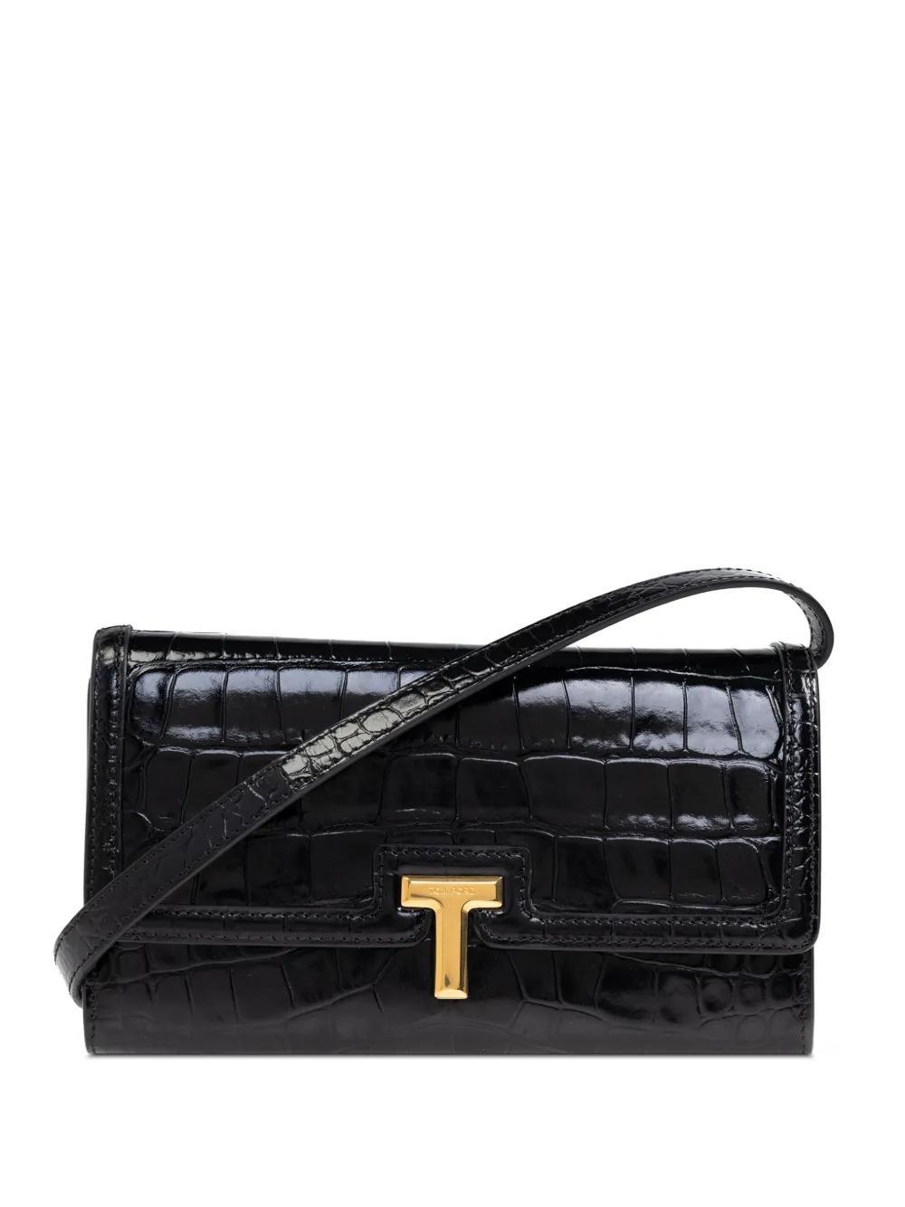 TOM FORD Logo-plaque Purse In Schwarz Product Image