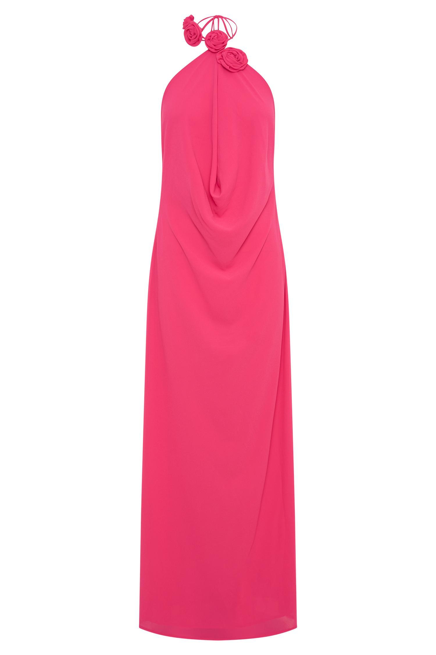 Rosalia Cowl Neck Maxi Dress - Raspberry Product Image