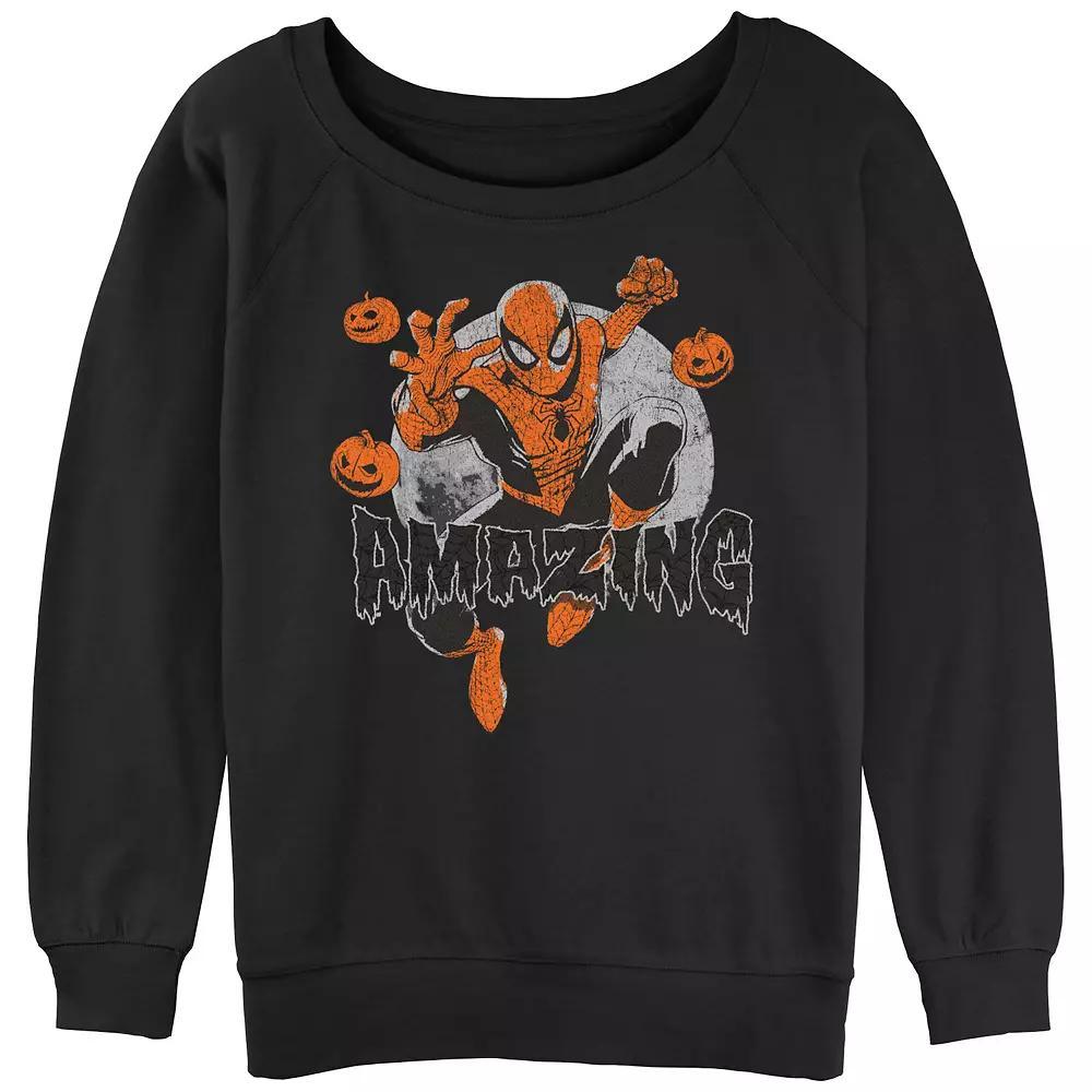 Juniors' Marvel Spider-Man Amazing Halloween Graphic Pullover, Girl's, Size: XXL, Black Product Image