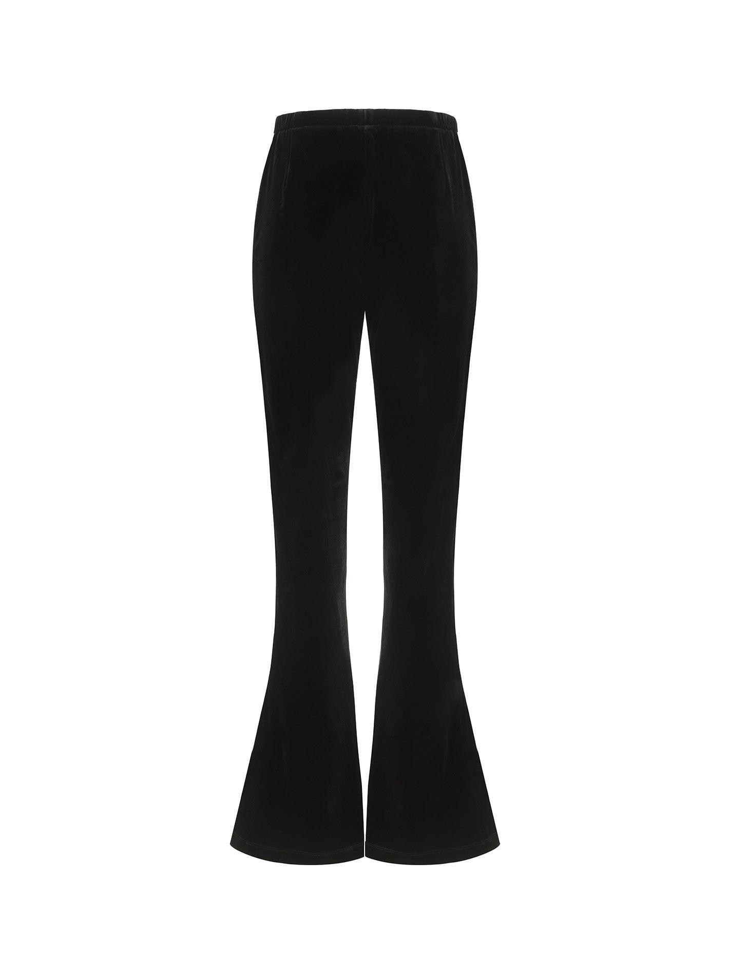 Daphne Velvet Pants (Black) (Final Sale) Product Image