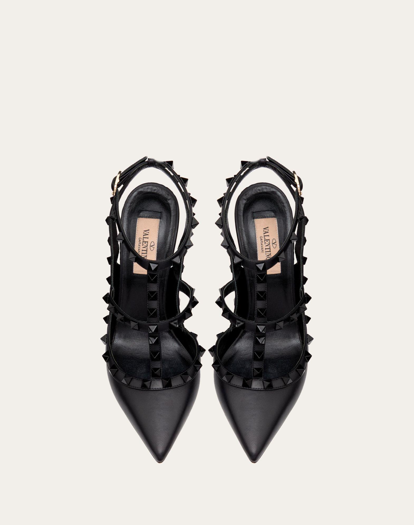 Rockstud Ankle Strap Pump With Tonal Studs 100  Mm Product Image