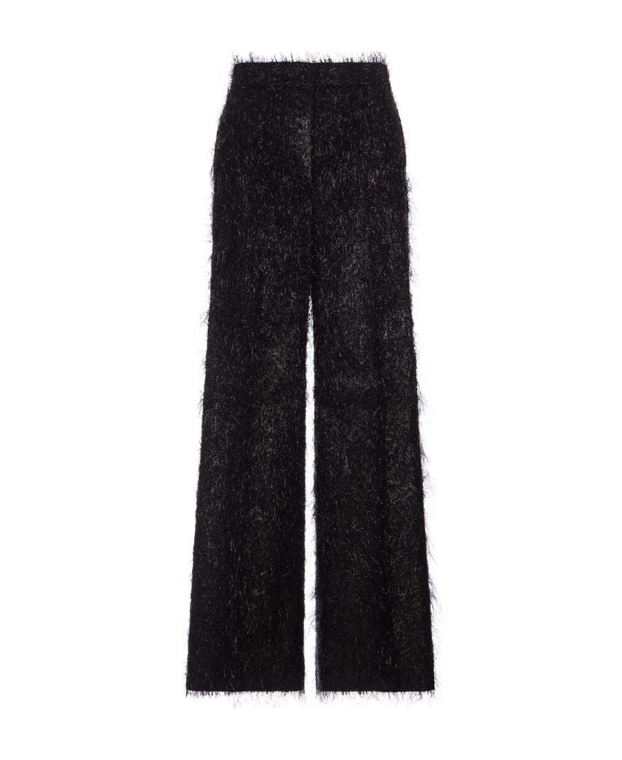 FABIANA FILIPPI Fuzzy Wide-leg Trousers In Black Product Image
