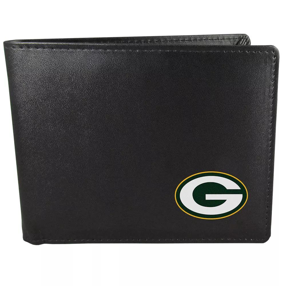 Men's Green Bay Packers Logo Bi-Fold Wallet, Black Product Image