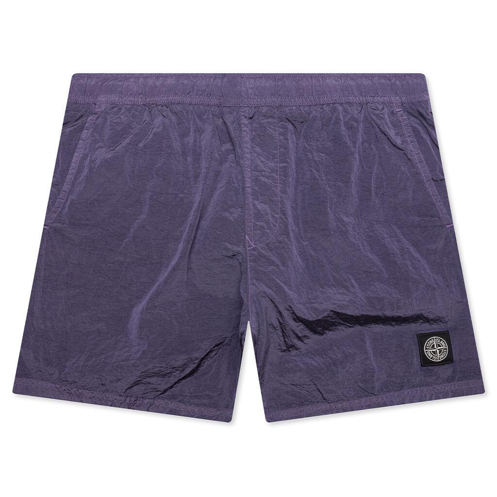 Nylon Metal Regular Fit Shorts - Lavender Male Product Image