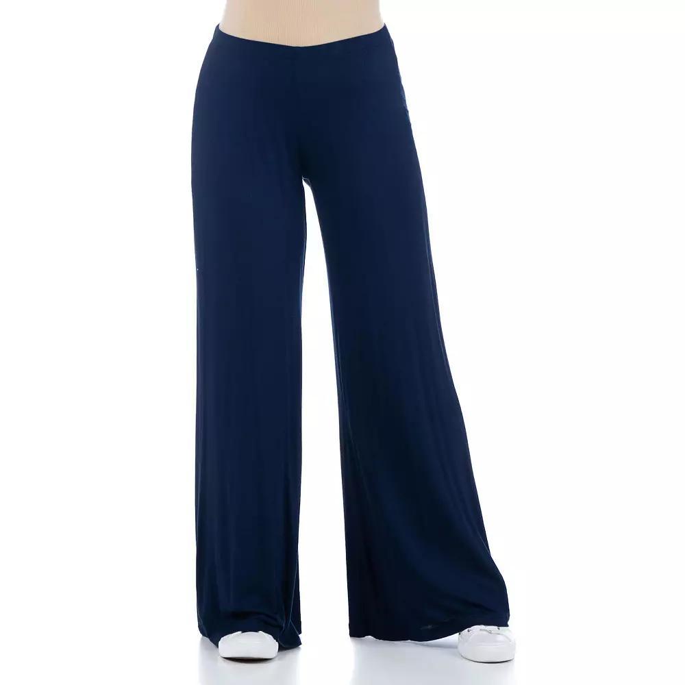 Maternity 24Seven Comfort Apparel Palazzo Lounge Pants, Women's, Size: XL-Mat, Blue Product Image