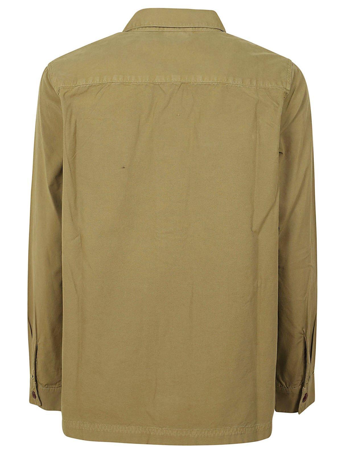 BARBOUR Collared Buttoned Shirt In Olive Branch Product Image
