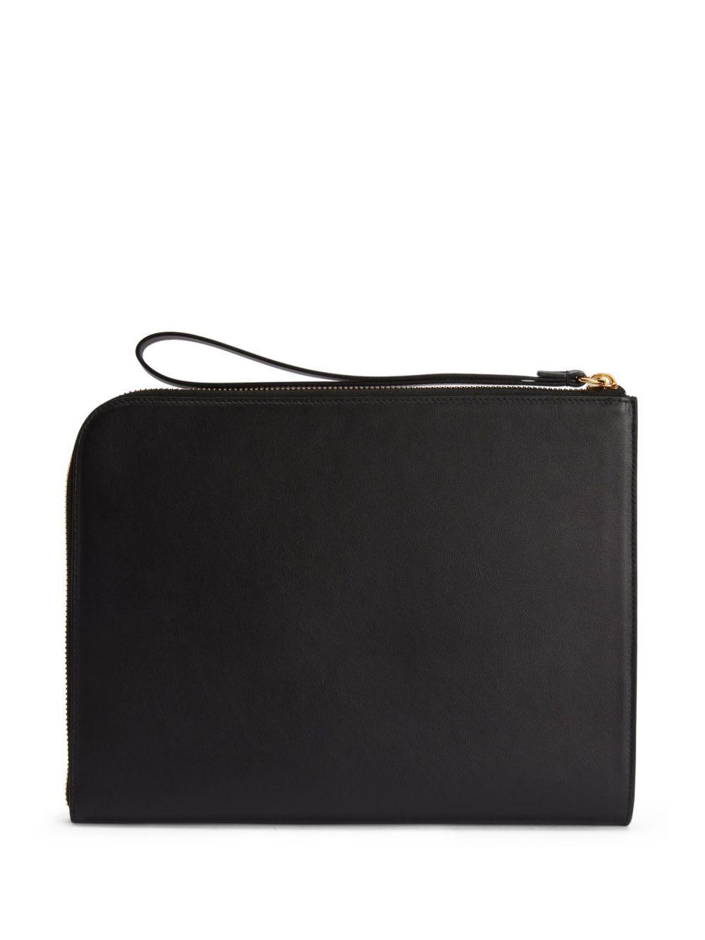 Fabian logo-plaque leather pouch Product Image