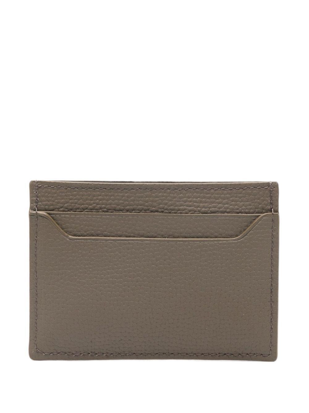 logo-plaque calfskin cardholder Product Image