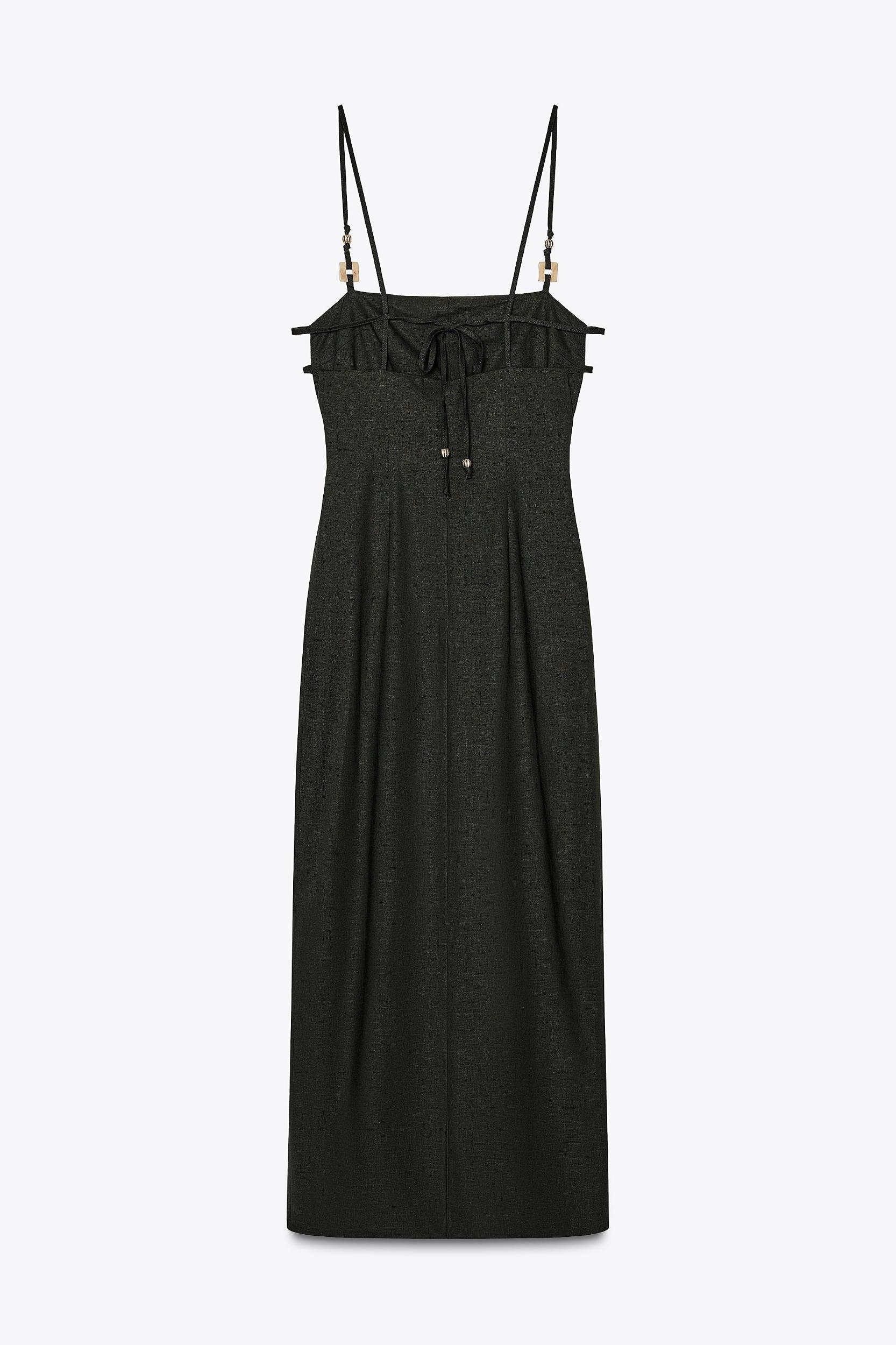 LINEN MIDI DRESS Product Image