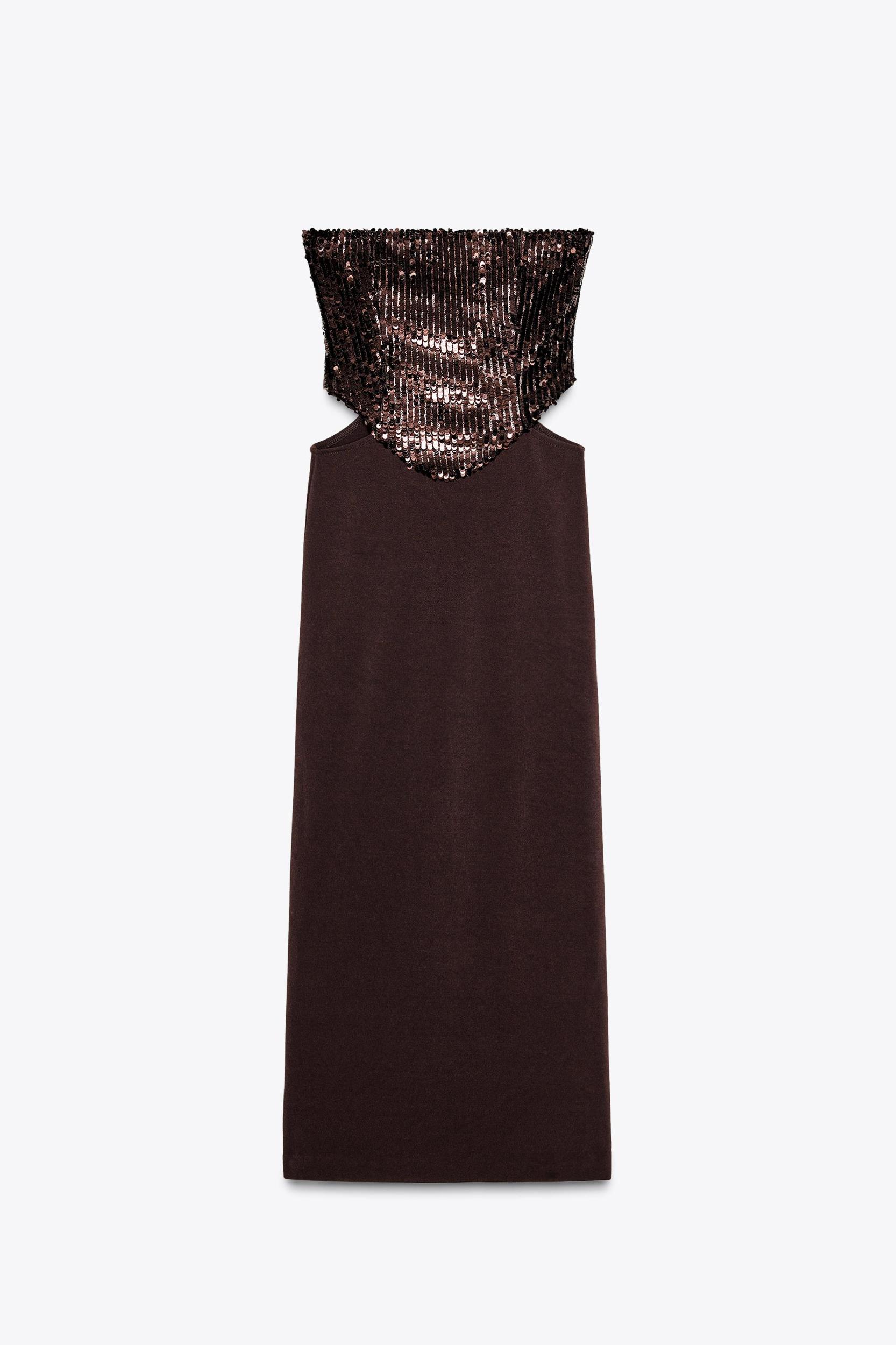 SEQUIN CUT-OUT COMBINATION DRESS Product Image