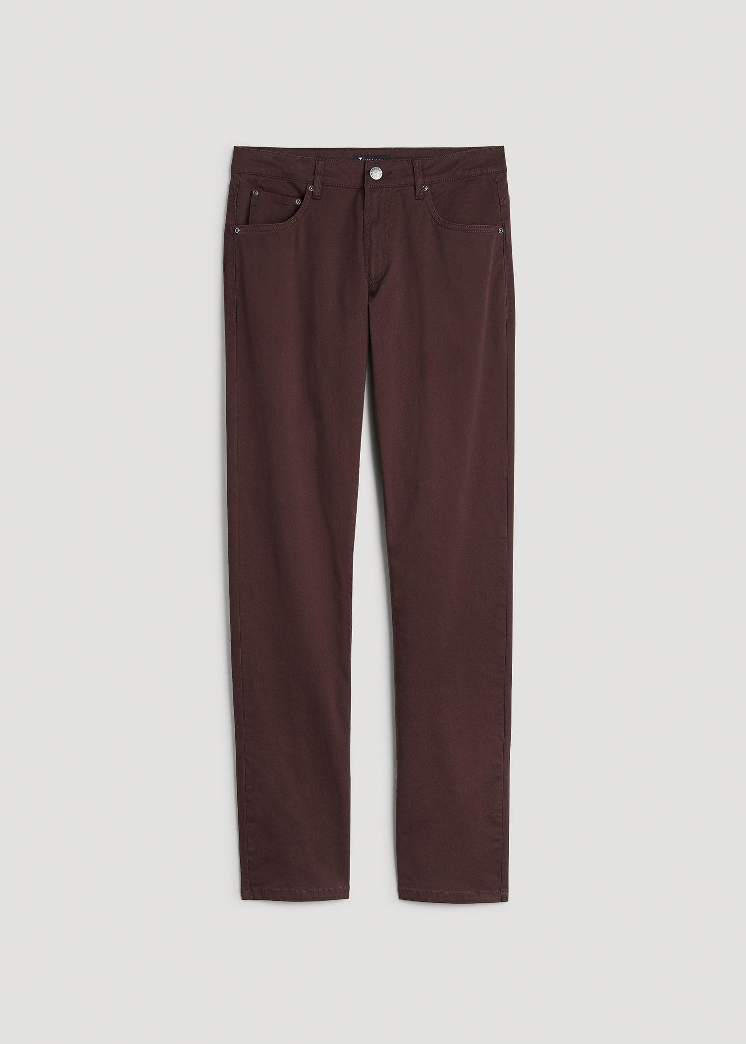 Carman TAPERED Fit Five Pocket Pants for Tall Men in Oxblood Product Image