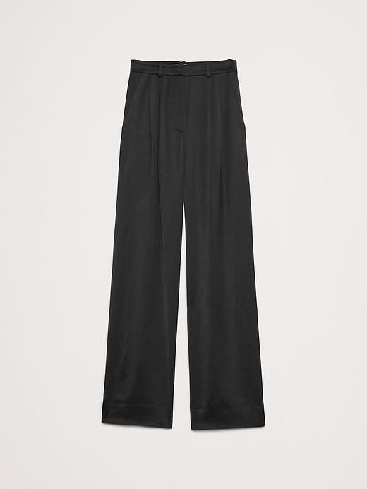 Soho High-Rise Wide-Leg Italian Wool Pant Product Image