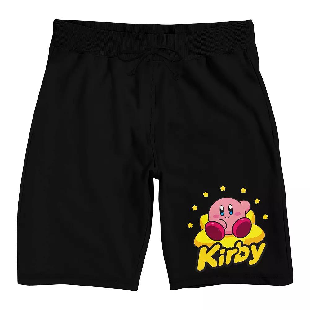 Men's Kirby Warp Star Sleep Shorts, Size: XXL, Black Product Image