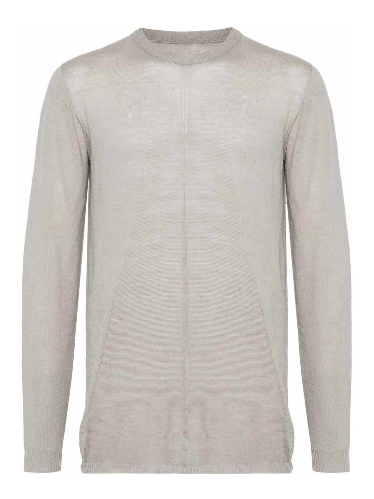 RICK OWENS Biker Level Sweater In Grey Product Image