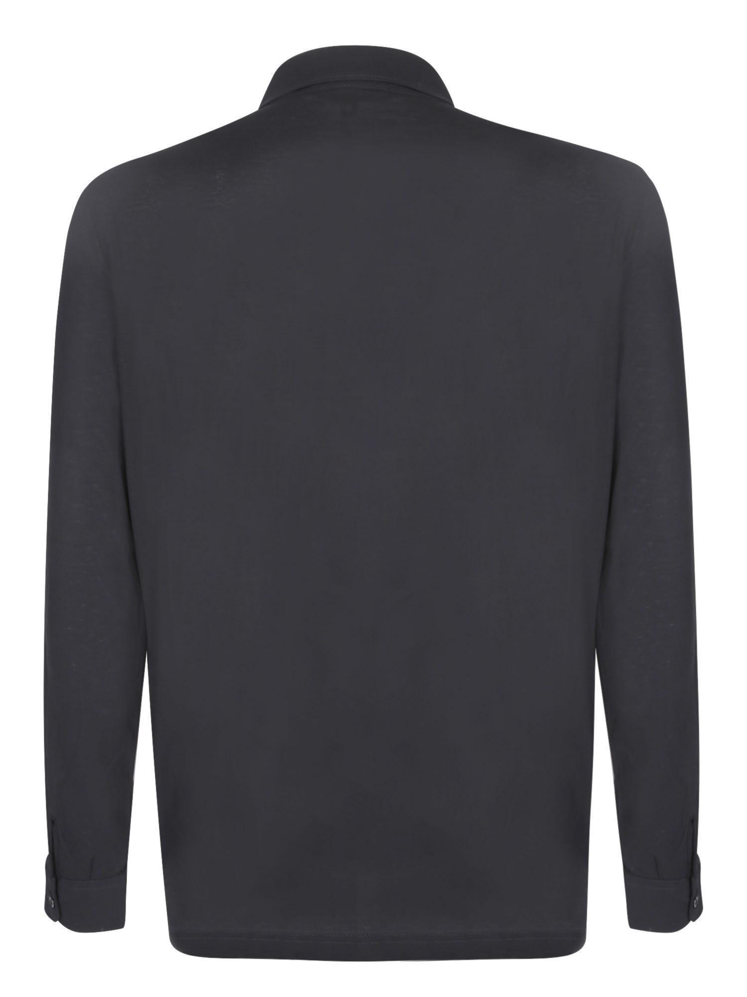HERNO Jersey Crepe Black Shirt Product Image