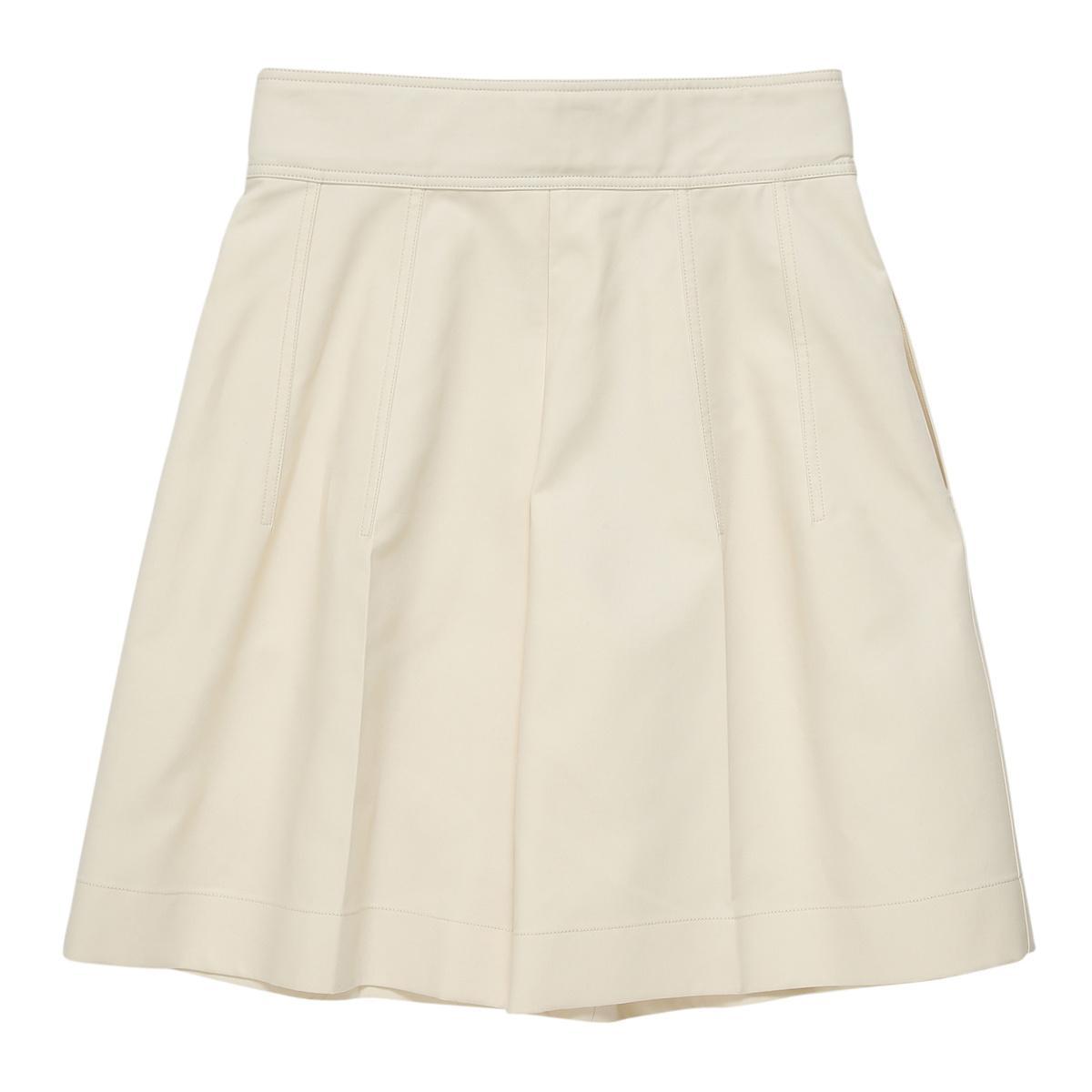 JIL SANDER High-waisted Wide-leg Shorts In Nude Product Image
