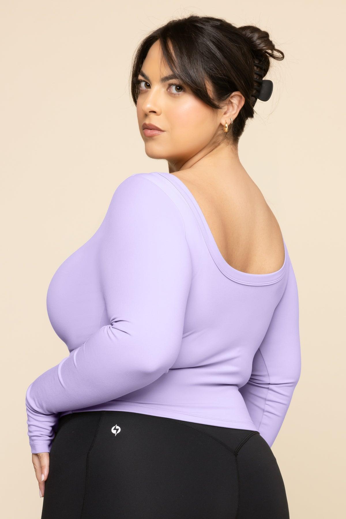 Your Favorite Long Sleeve Reversible Top - Digital Lavender Product Image