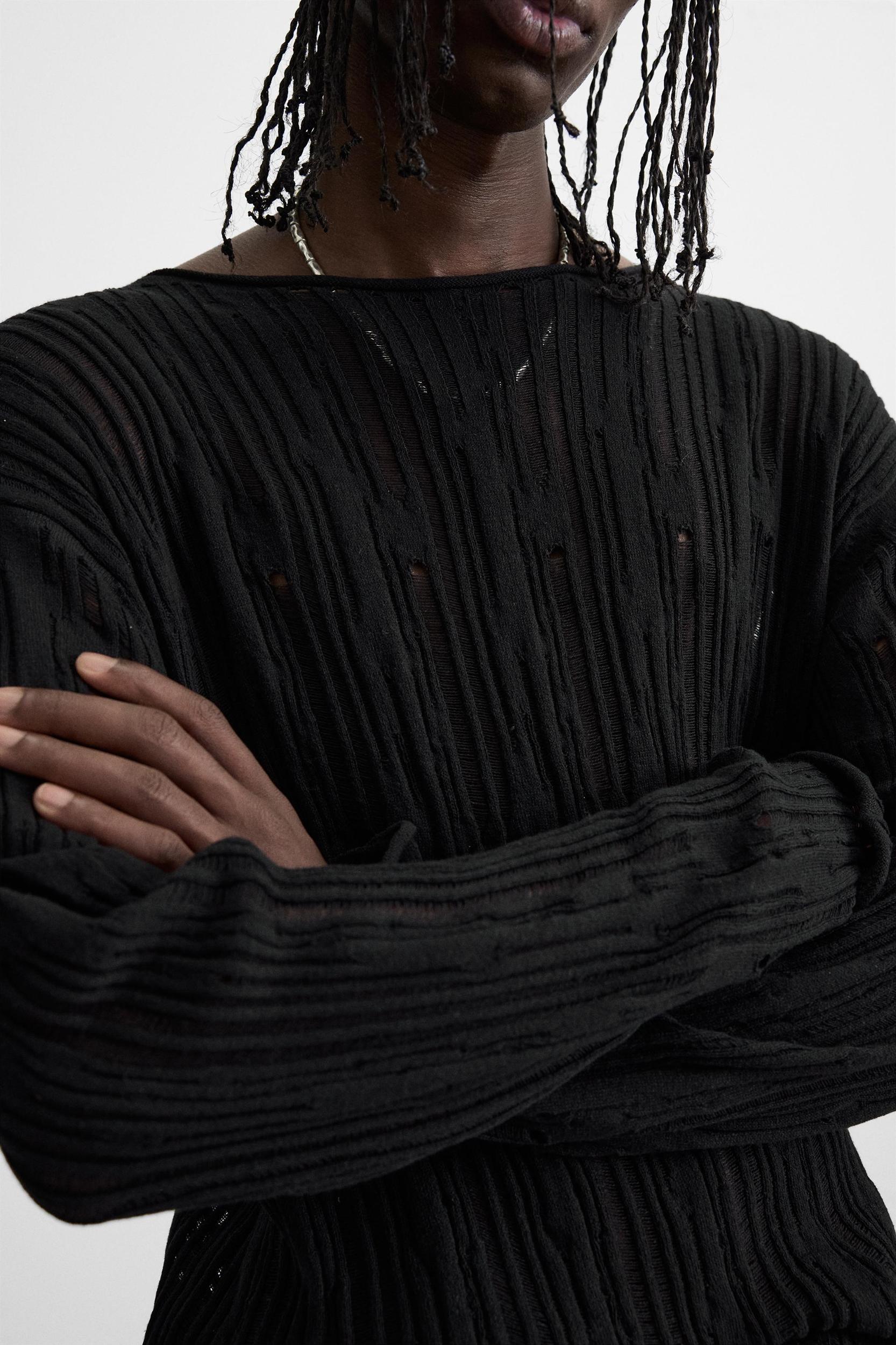 DROP STITCH TEXTURED SWEATER Product Image