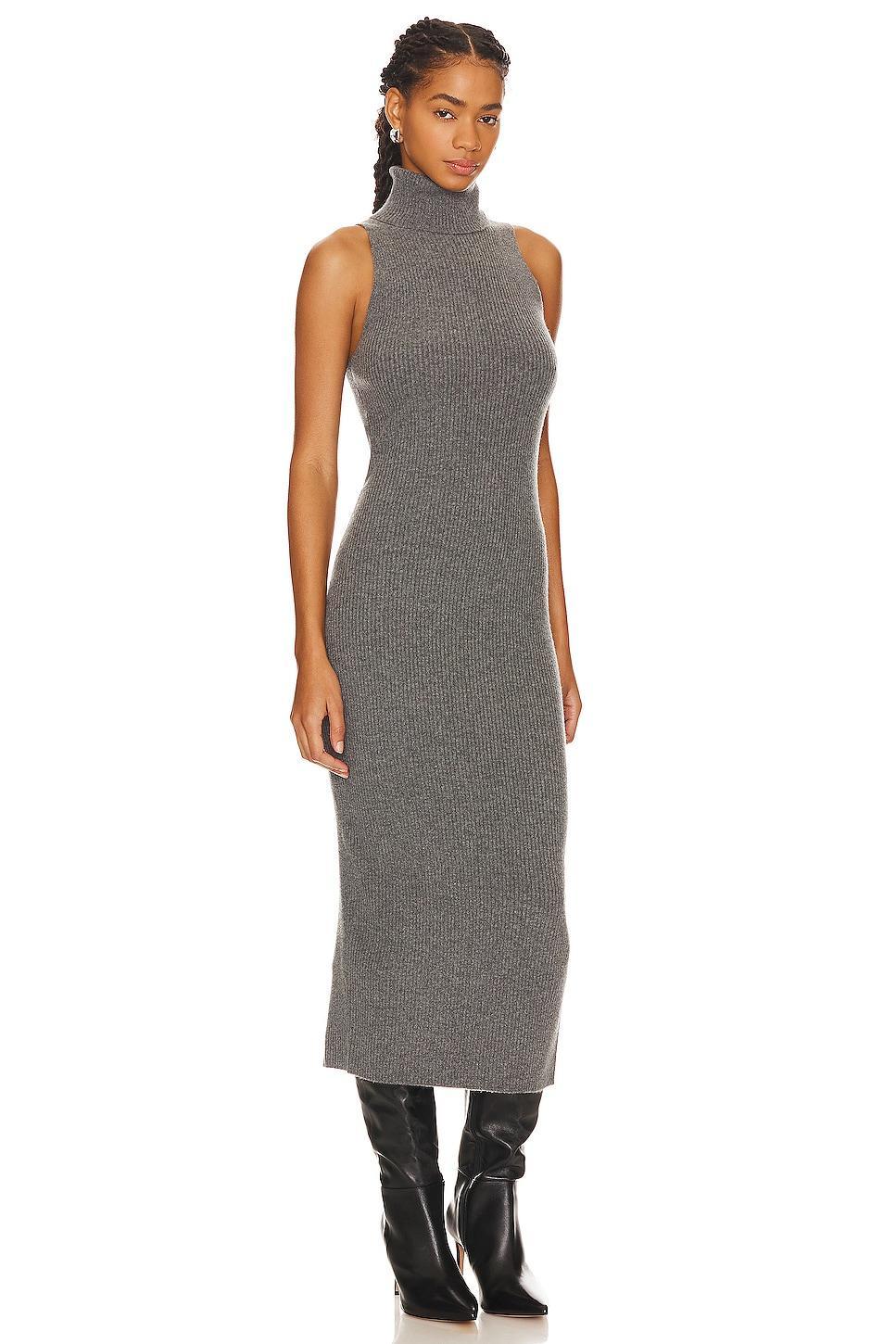 Rib Sleeveless Turtleneck Sweater Dress Enza Costa Product Image