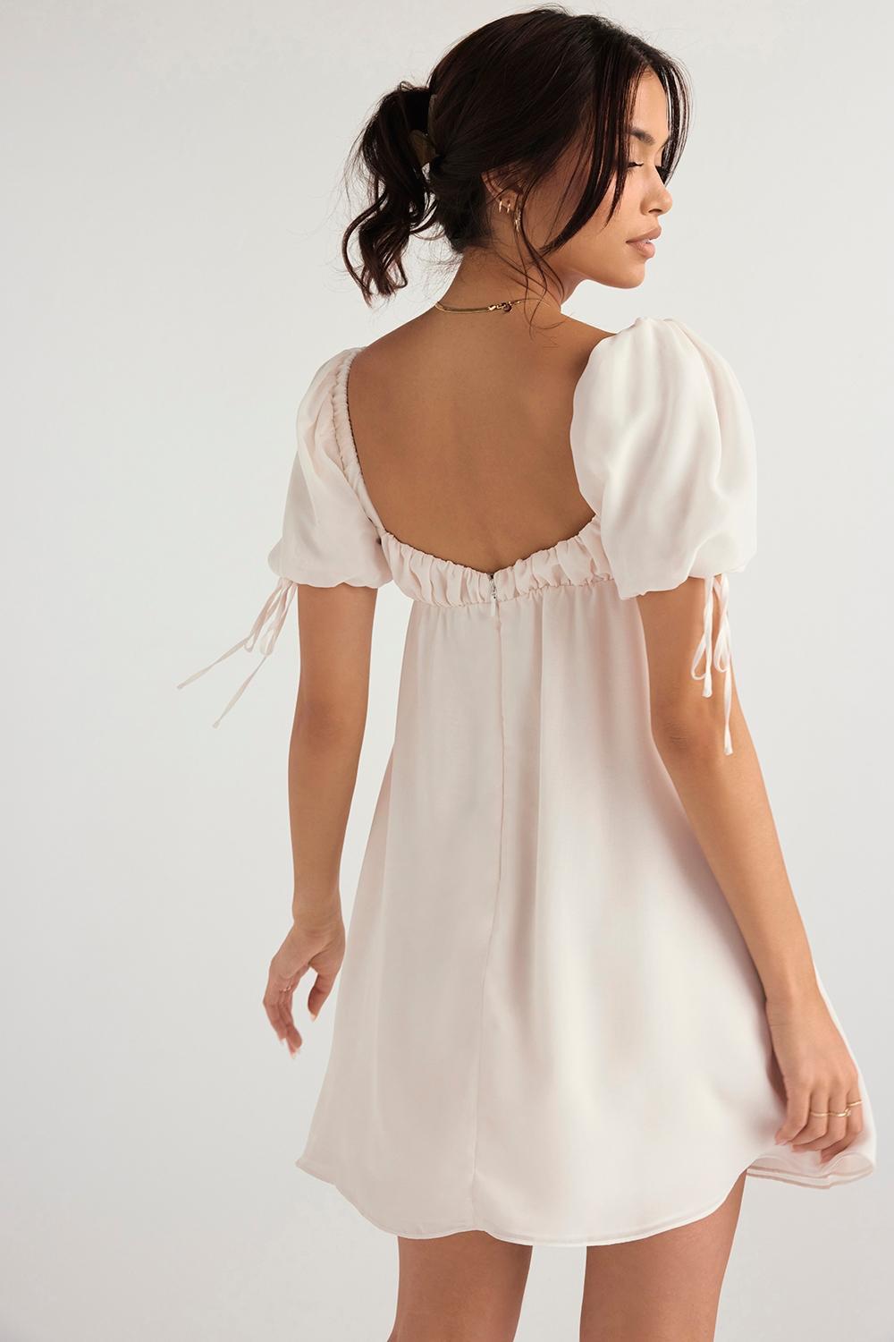 Princess Ivory Georgette Mini Dress Product Image