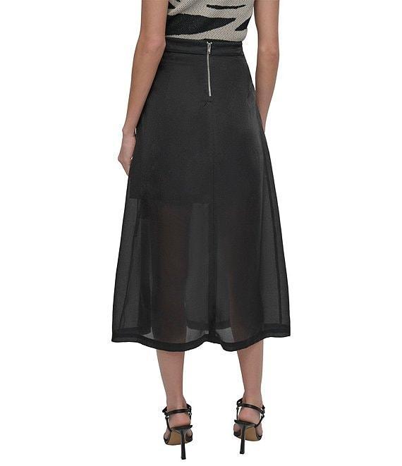 DKNY Organza Cargo A-Line Midi Skirt Product Image