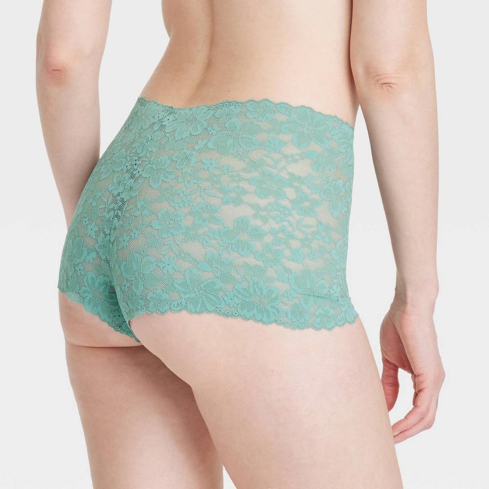 Womens Allover Lace Boy Shorts - Auden Tidal Flow XS Product Image