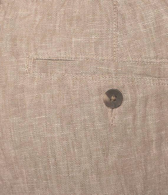 Caribbean Flat Front Fancy Linen Pants Product Image