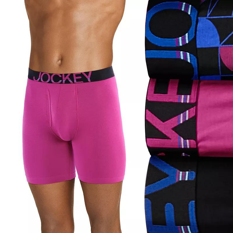 Men's Jockey® 3-pack ActiveStretch™ Long Leg Briefs, Size: Medium, Turquoise Assorted Product Image
