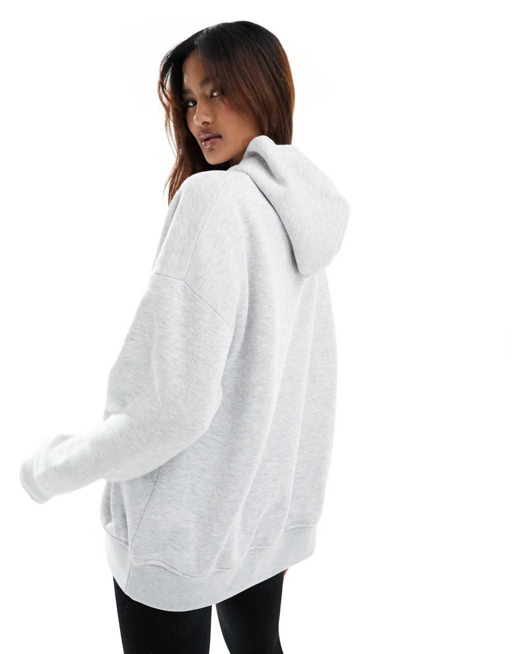 The Couture Club varsity hoodie in heather gray Product Image