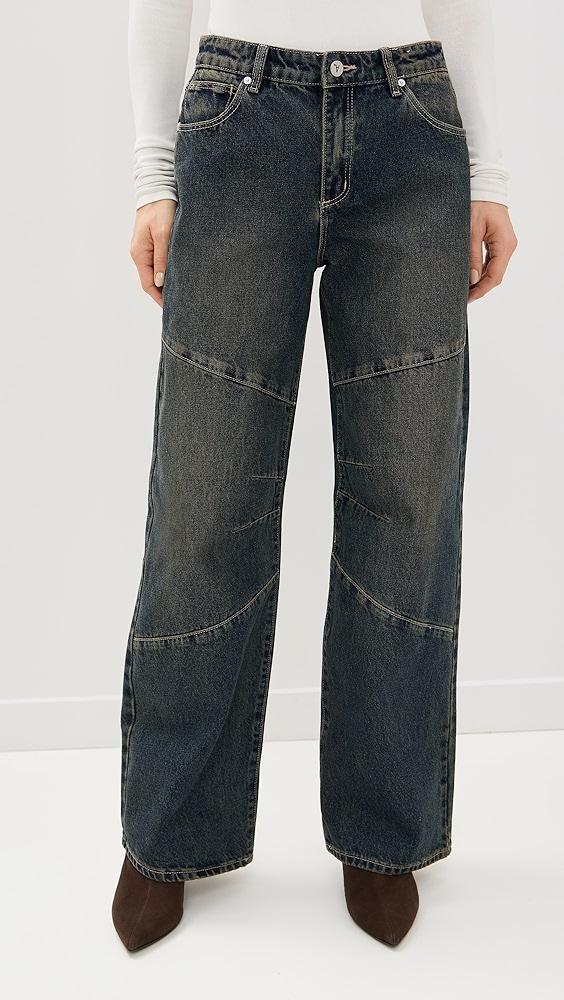 ABRAND 95 Baggy Panels Quinn Worn Jeans | Shopbop Product Image