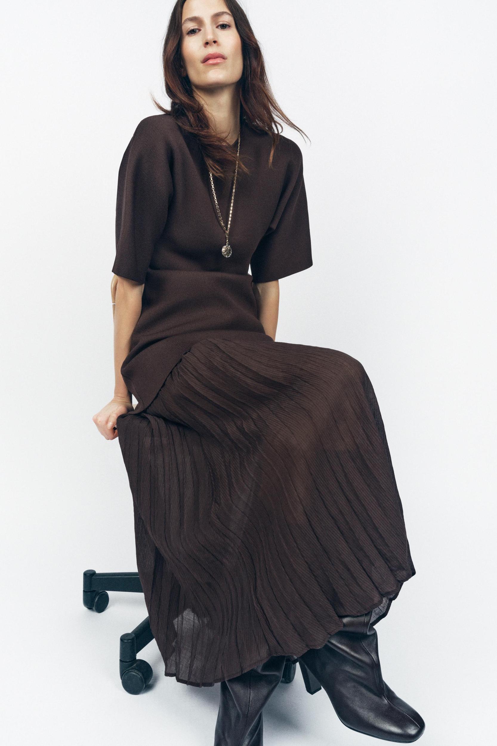 PLEATED COMBINATION DRESS Product Image