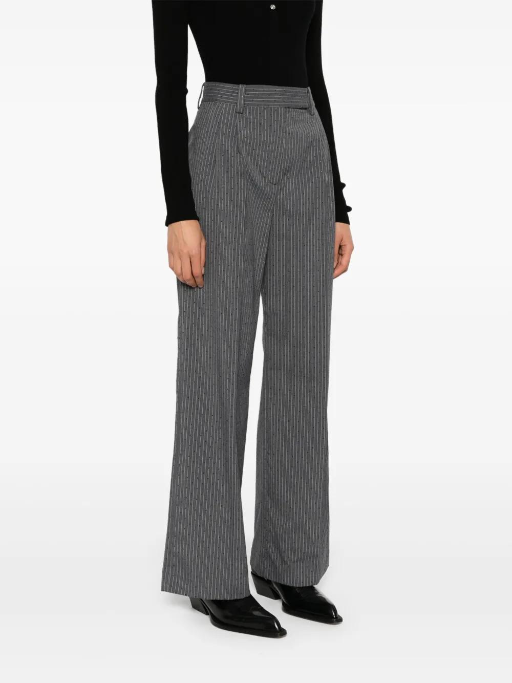 rhinestone-embellished trousers Product Image
