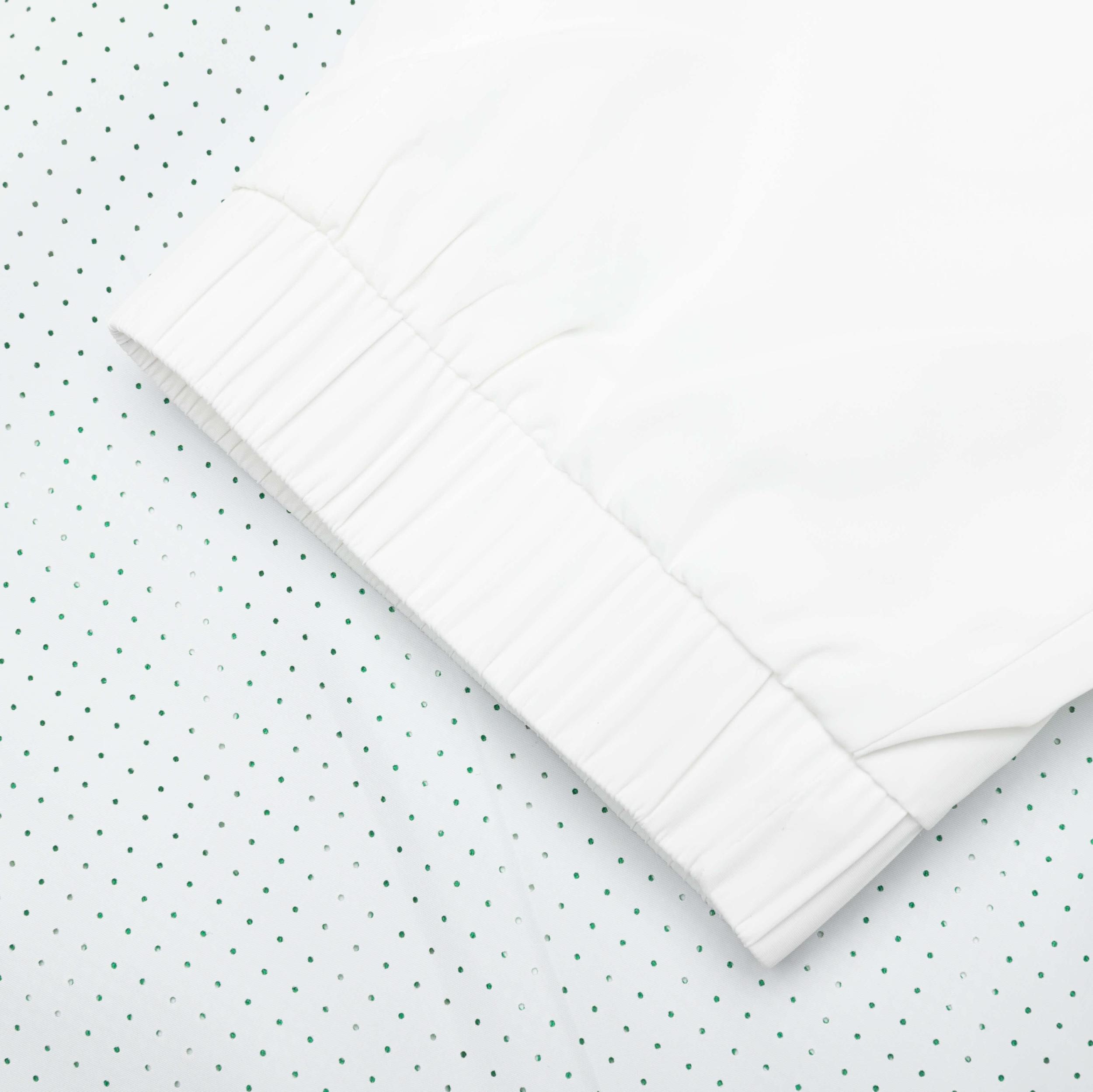 Perforated Layered Track Jacket - White/Green Male Product Image