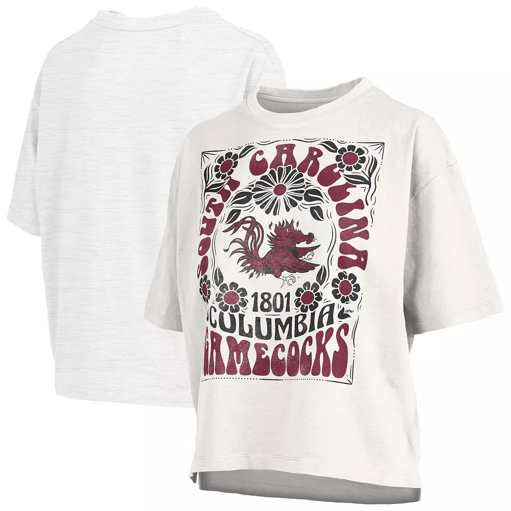 Women's Pressbox White South Carolina Gamecocks Harmony Oversized T-Shirt, Size: Medium Product Image