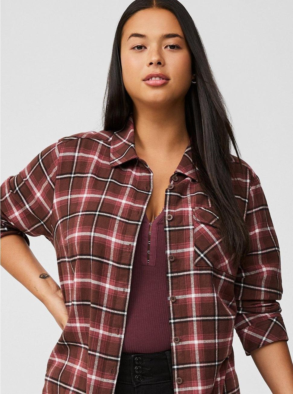 Flannel Midi Shacket Product Image