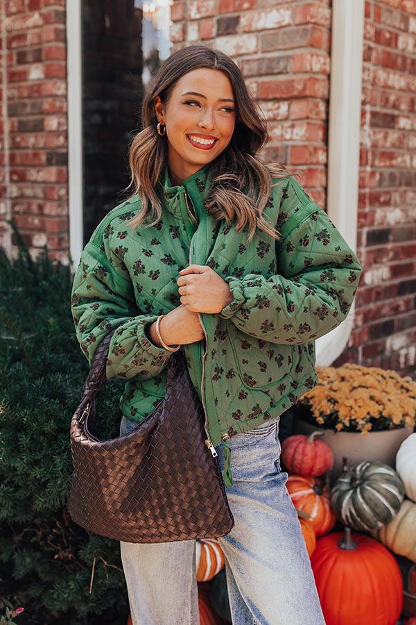 Autumn Whispers Quilted Floral Jacket Product Image