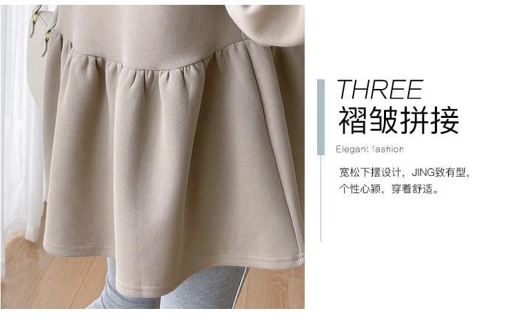 Maternity Round Neck Plain Sweatshirt Product Image