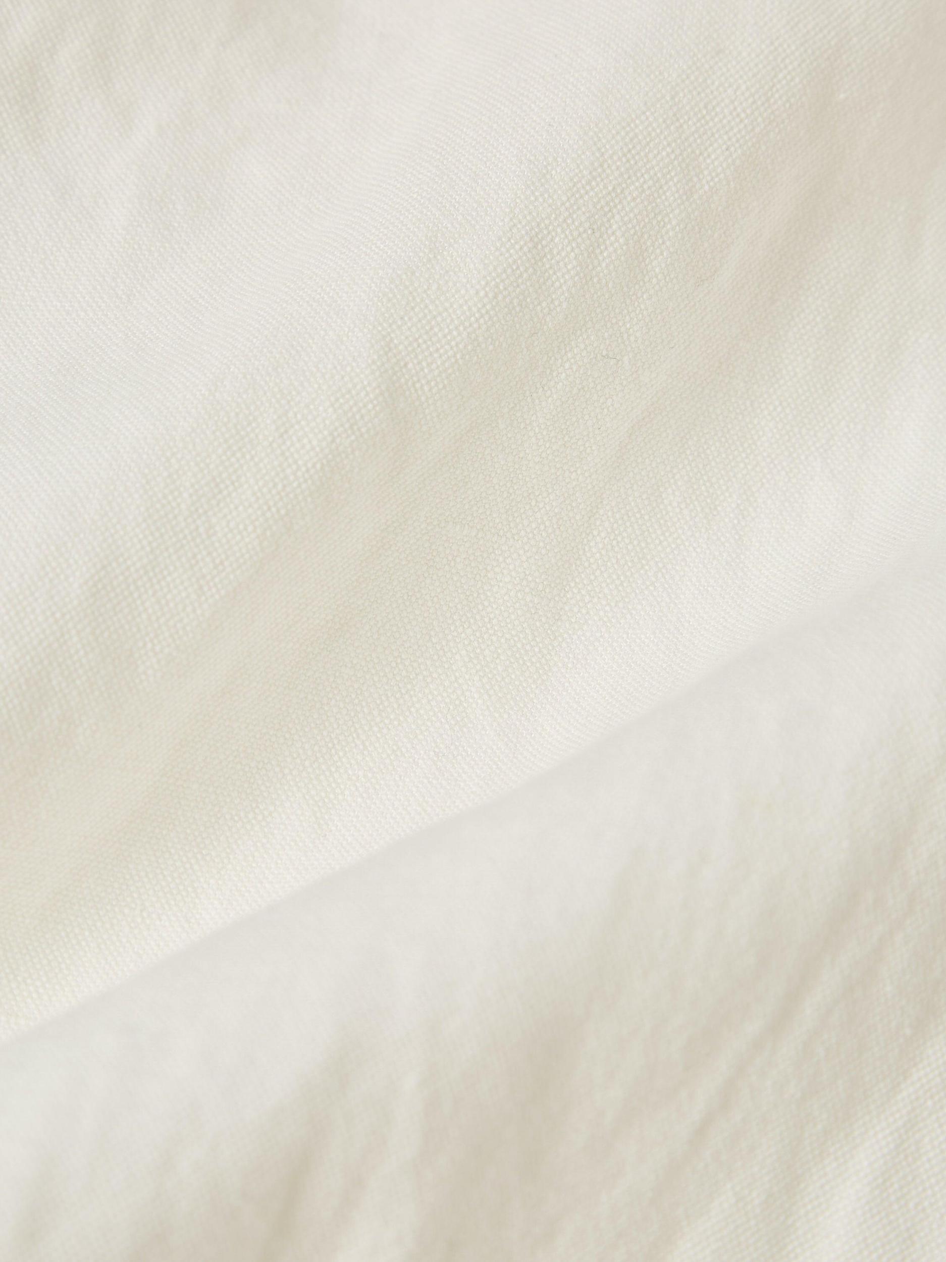 Universal Works Pleated Track Pant in Ecru Linen Slub Weave Product Image