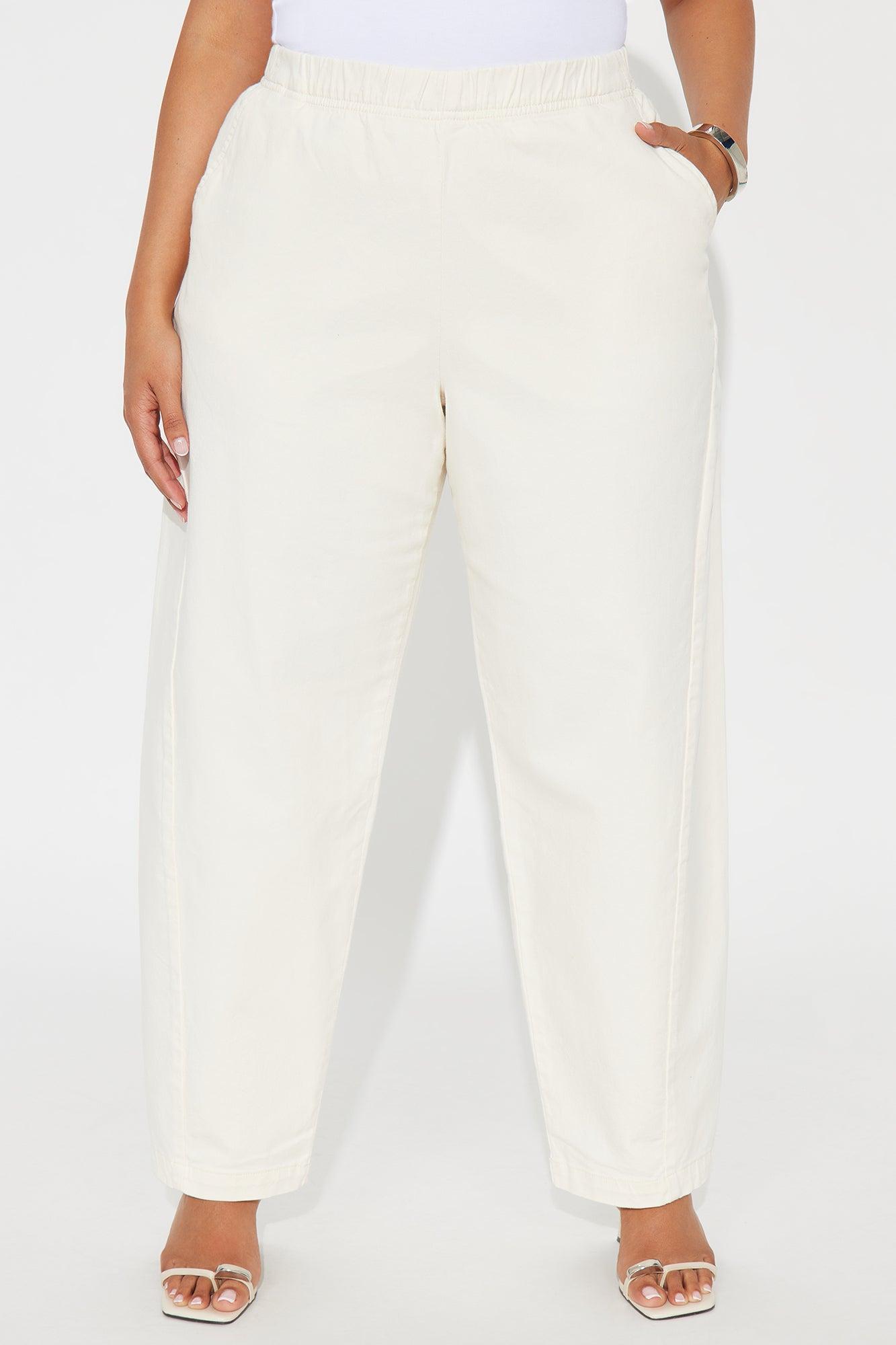 Jenia Barrel Pant - Cream Product Image