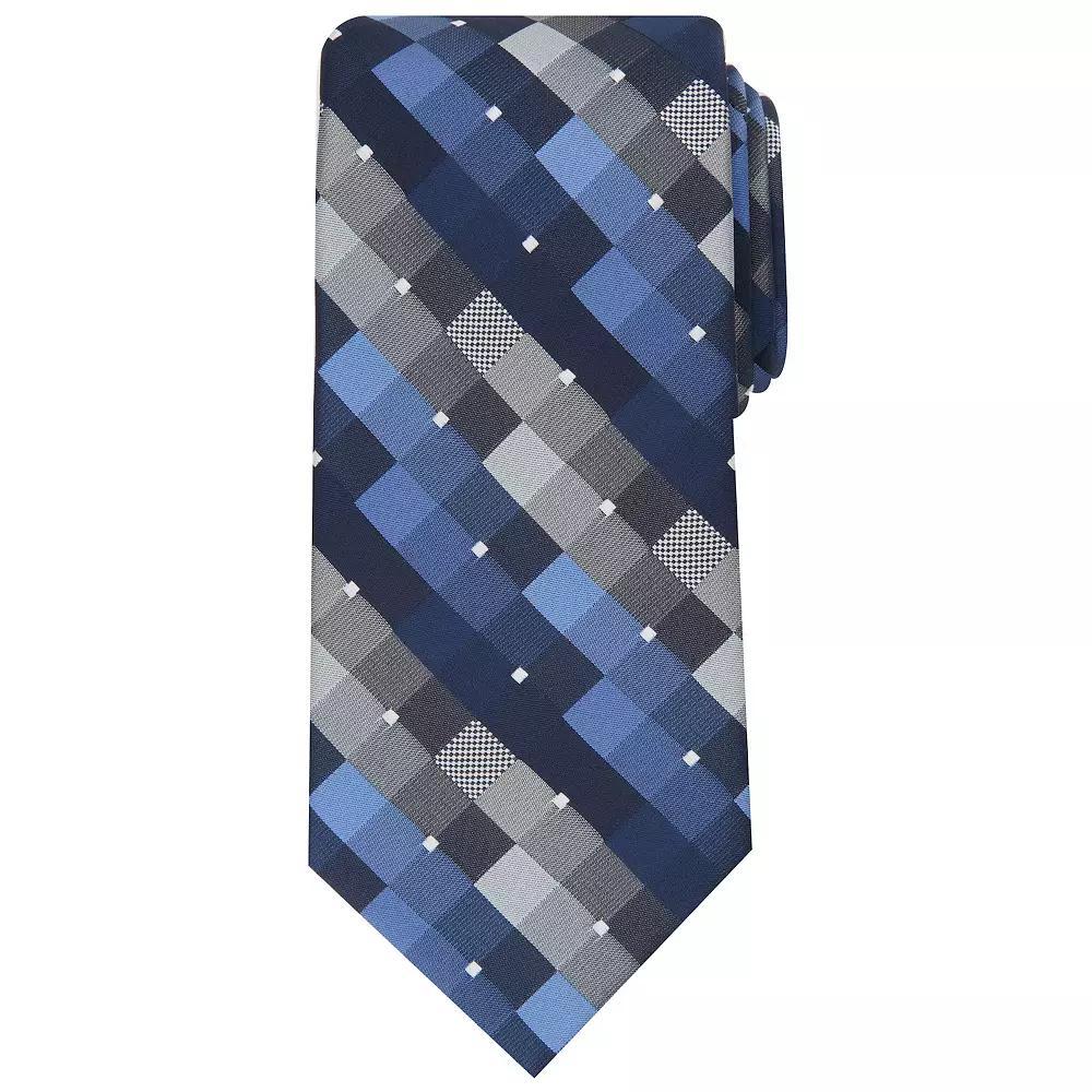 Men's Bespoke Geometric Tie, Blue Provinte Product Image