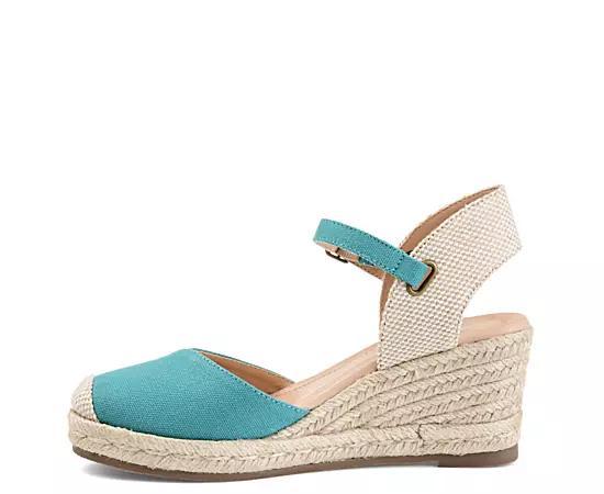 Journee Ashlyn Womens Wedges Blue Product Image