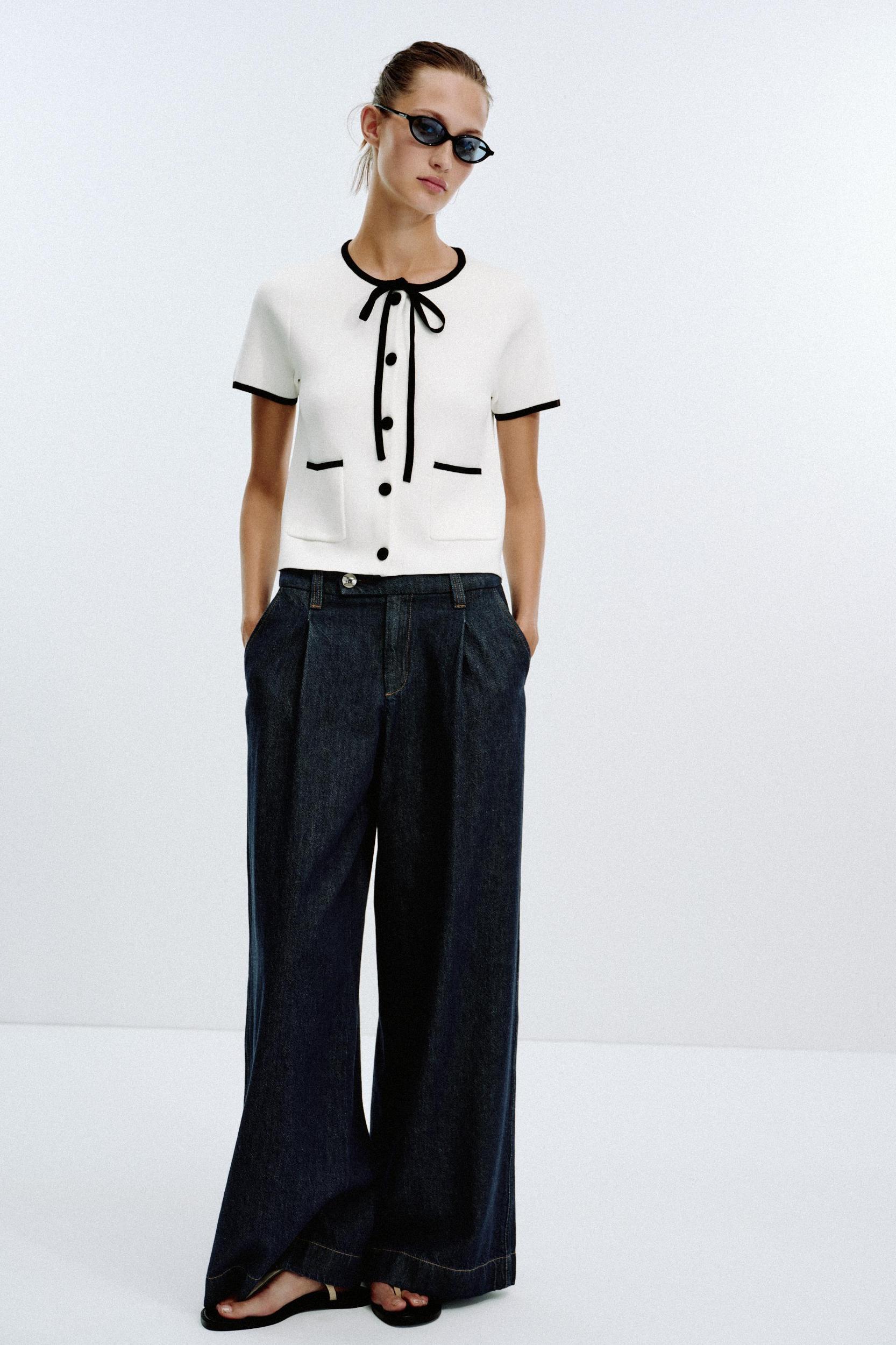 CONTRAST TRIM CARDIGAN Product Image