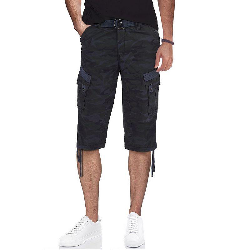 Men's Xray Messenger Belted Cargo Shorts, Size: 36, Black Camo Product Image