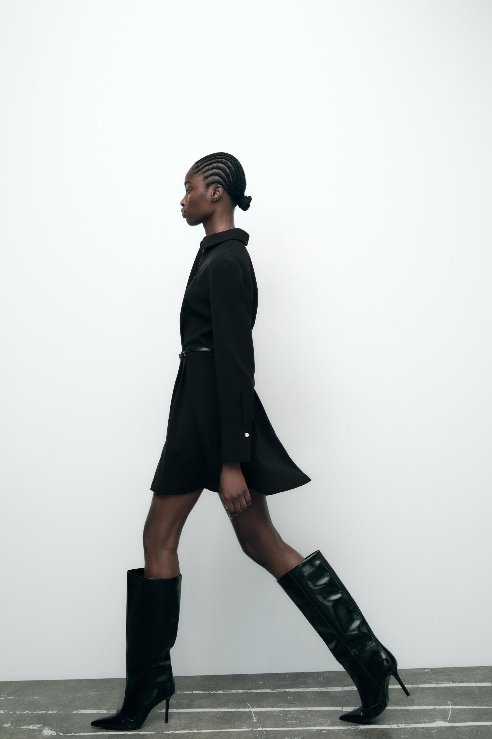 BELTED MINI DRESS Product Image