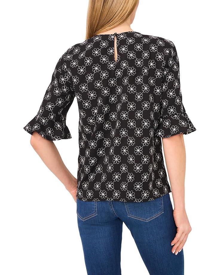 Mixed Media Tie Sleeve Top Product Image