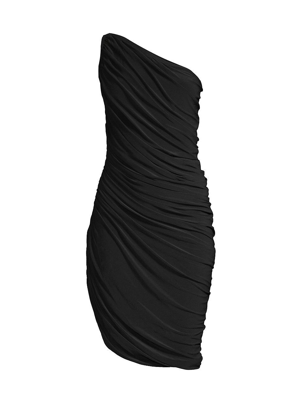 Diana Shirred Asymmetric Mini Dress Product Image