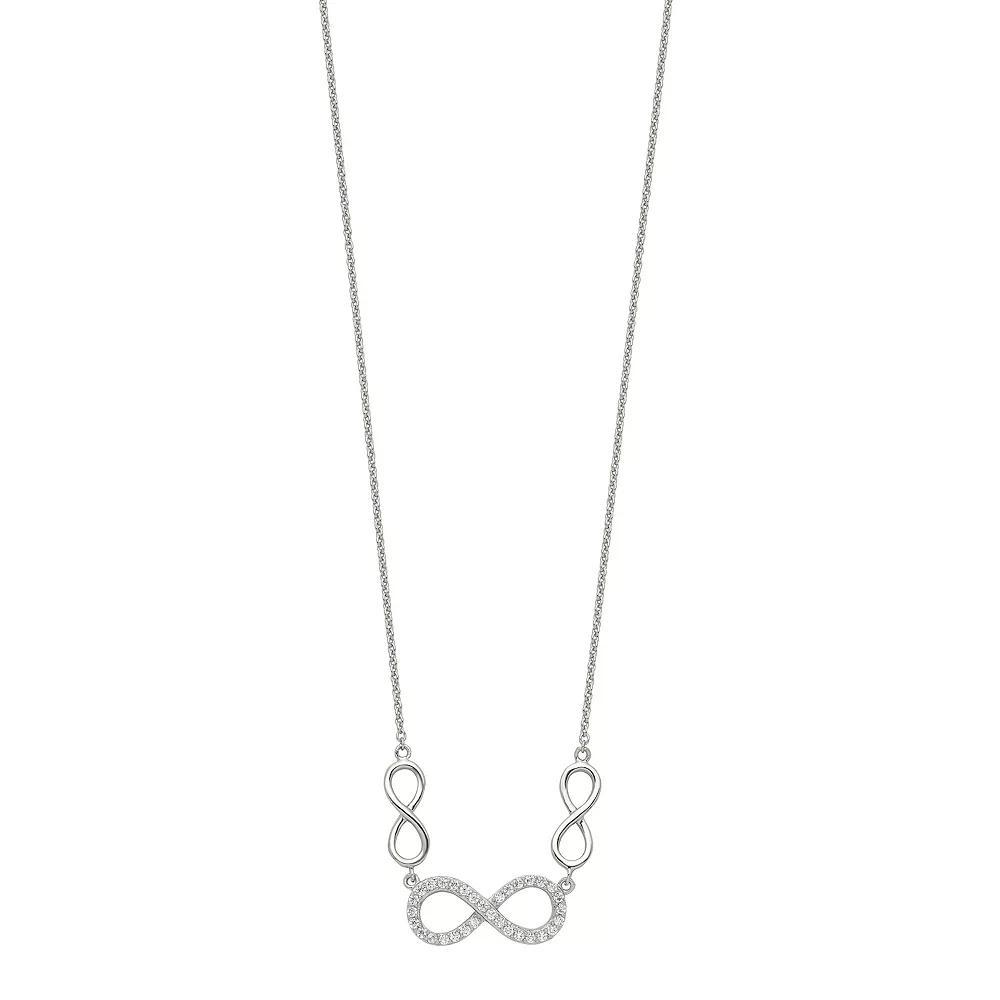 Sophie Miller Sterling Silver Cubic Zirconia Necklace, Women's, Size: 18" Product Image
