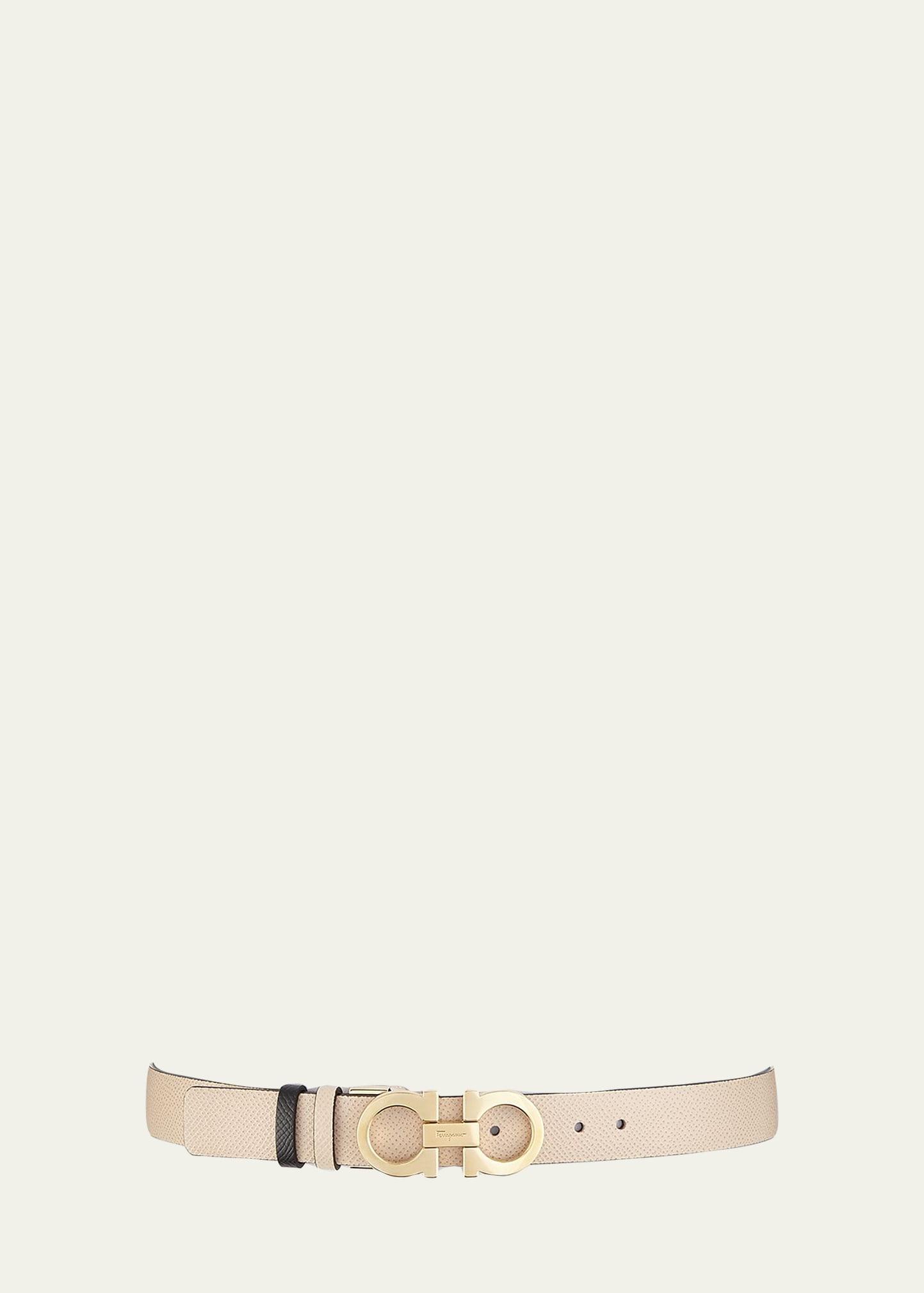 Womens Gancini Adjustable Cut-to-Size Reversible Hammered Leather Belt Product Image