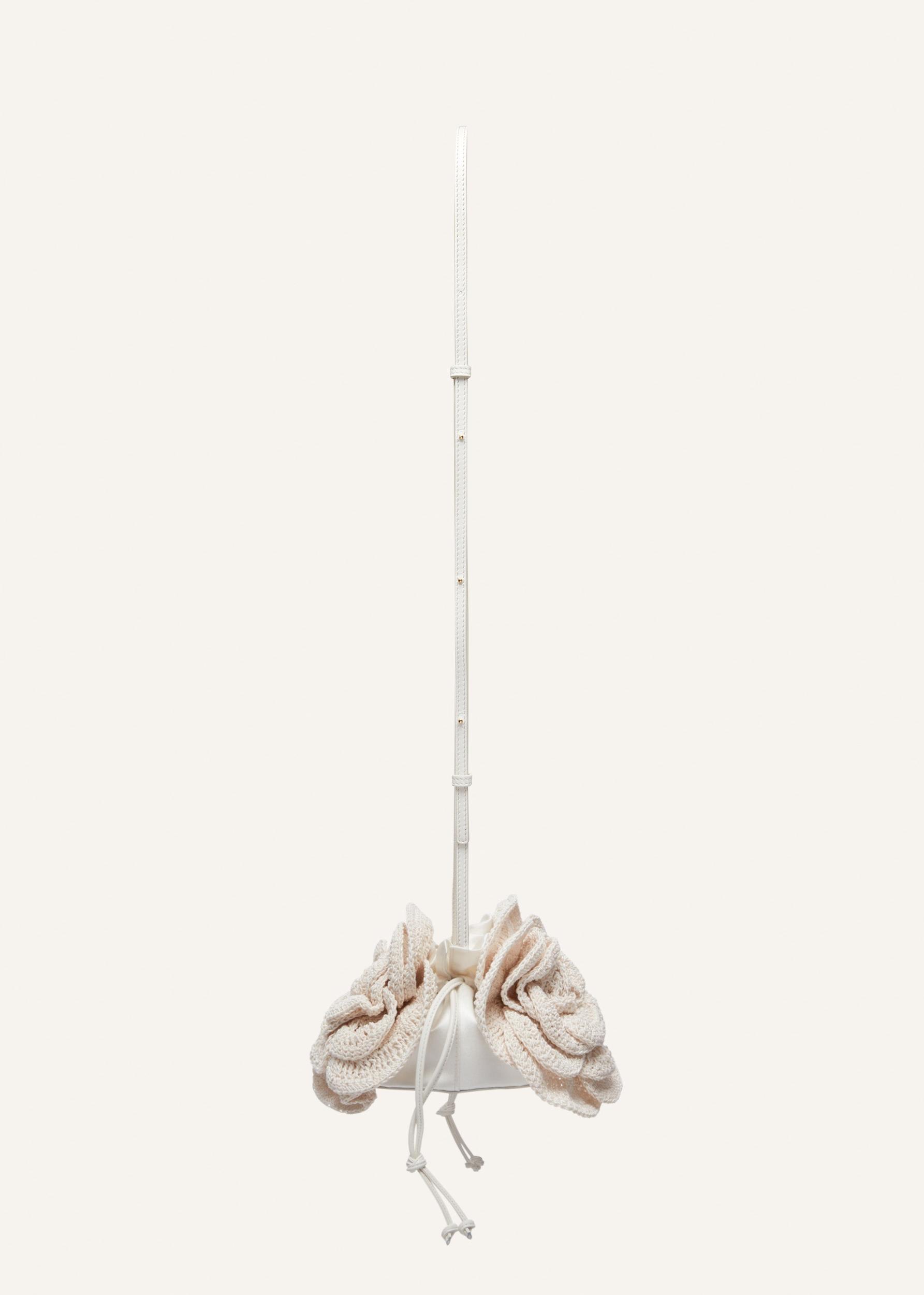 Magda bag beads strap in cream crochet Product Image